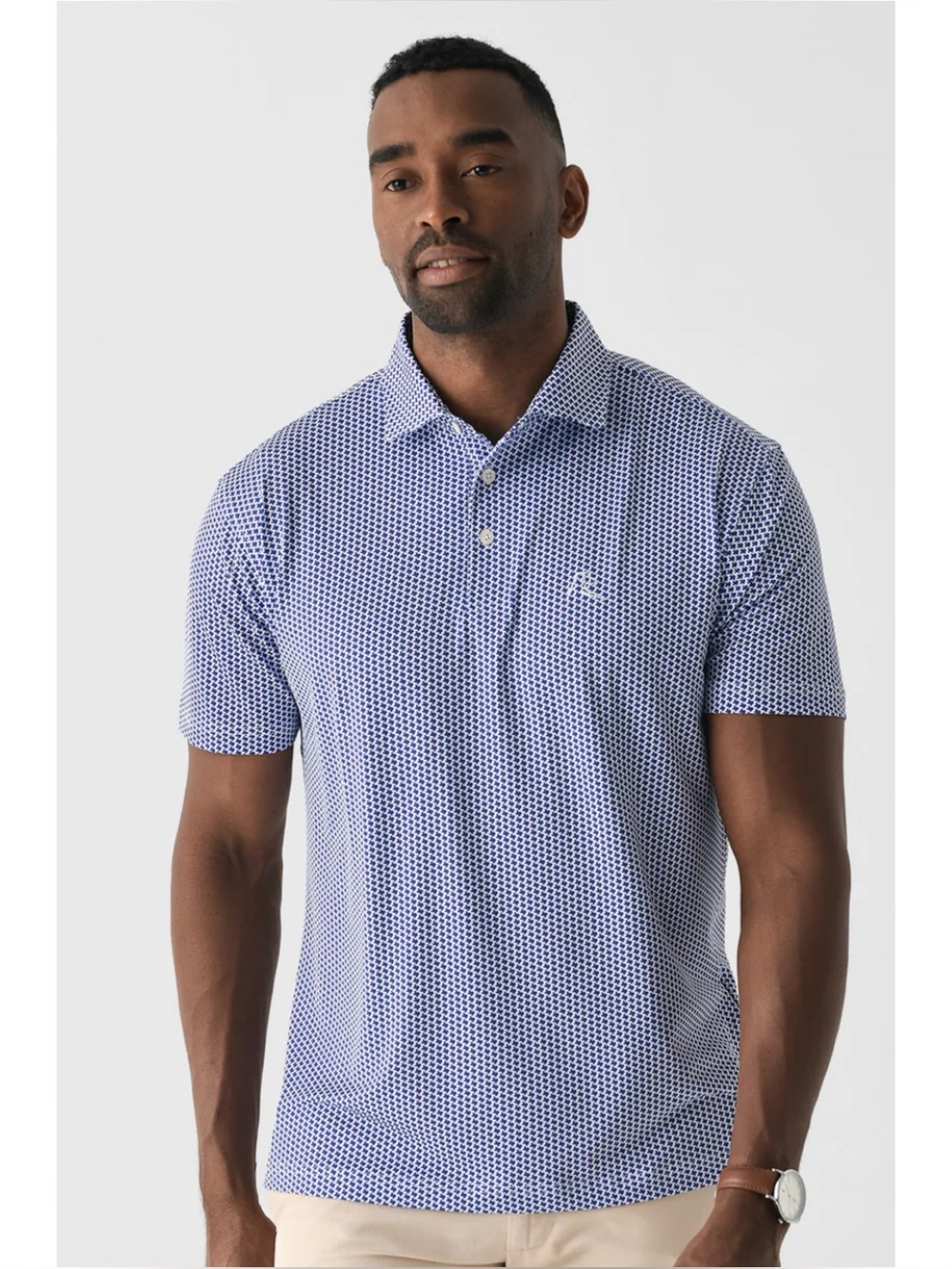 RHOBACK The Don't Mess Polo Shirt Admiral Navy Texas Golf Performance Size L